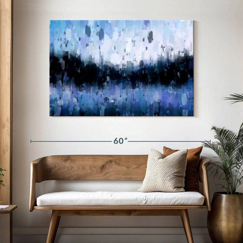 Avery Abstract Navy Blue, 32'' H X 48'' W