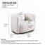 Fauteuil demi-tonneau rembourré Boucle-422311062