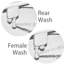 White Touch Screen Bidet For Toilet Featuring Dual Nozzle Spray, Self Cleaning, And Water Adjustment - Rear Wash Front Wash, Fits Most Toilets, Comes With Adapter Flexible Hose