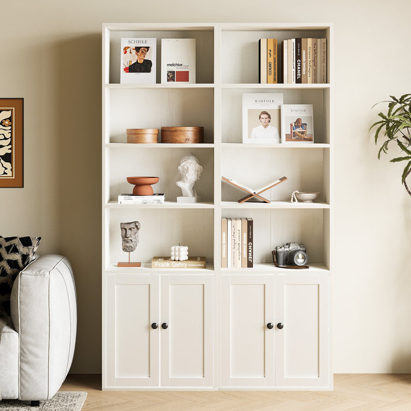 Marlon Storage Bookcase with Door, White