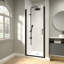 24" - 25 3/8" W x 72" H Pivot Swing Frameless Shower Door with 1/4" (6mm) Clear Tempered Glass-107925087