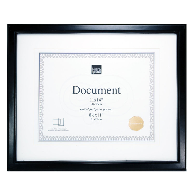 Black Matte Picture Frame with Mat