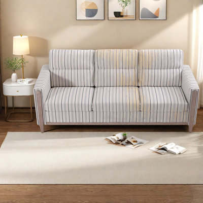 Canapés en bois durable, mélange de polyester, confort de salon moderne