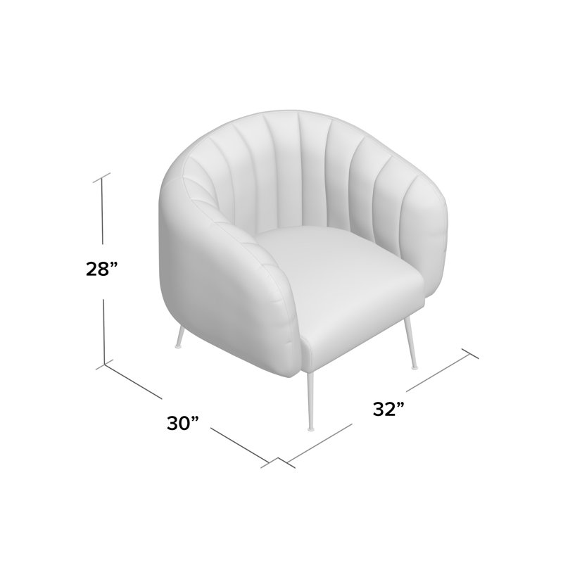 Metro Barrel Chair, Mouse Gray 