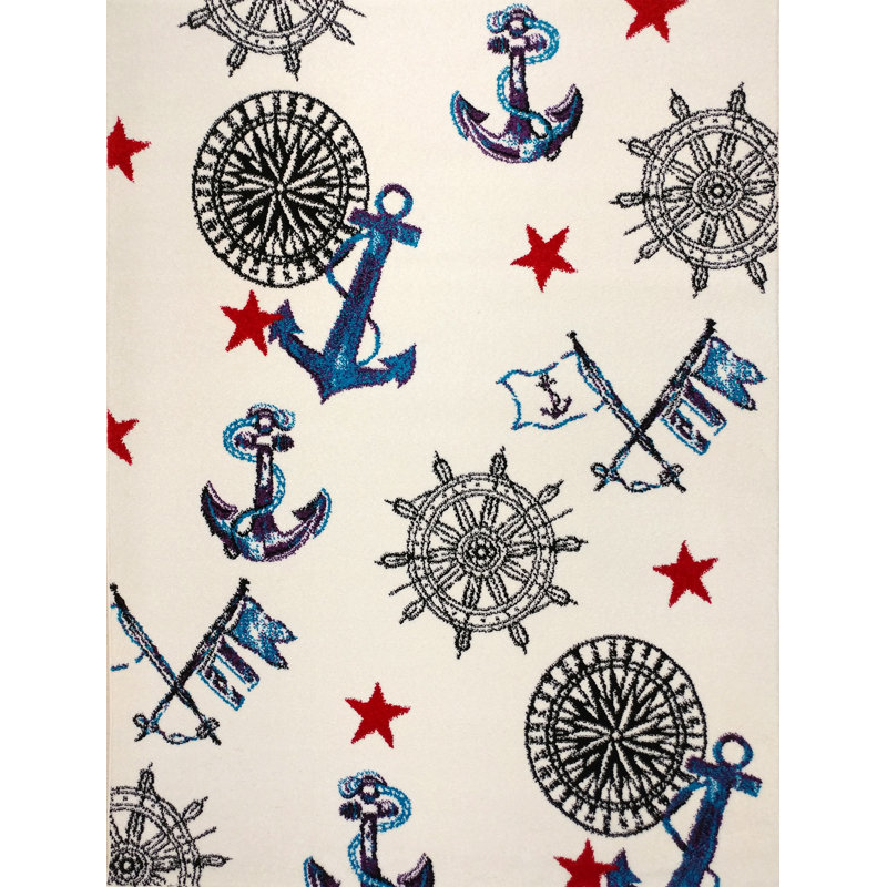 Tapis pour chambre d'enfant Jamison, Rectangle 3 pi 11 po x 5 pi 3 po
