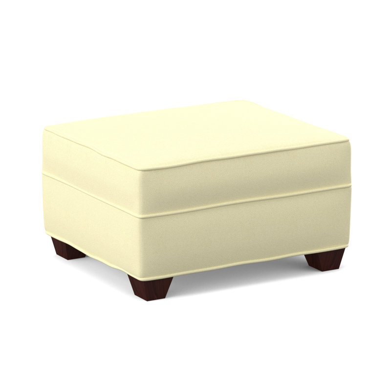 Repose-pieds rectangulaire large de 26 po Phillips, Empire acajou, Coquille antique