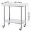 Table de travail en acier inoxydable 24 x 36 x 38 pouces