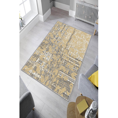 Stylish Woven Carpet 5.9 x 9.2 Feet, 100% Polyester, Antibacterial, Non-Slip Underside | 3D Digital Printing, Machine Washable (30-40°C) | Perfect for Living Rooms, Bedrooms & High-Traffic Areas, Durable & Easy Care