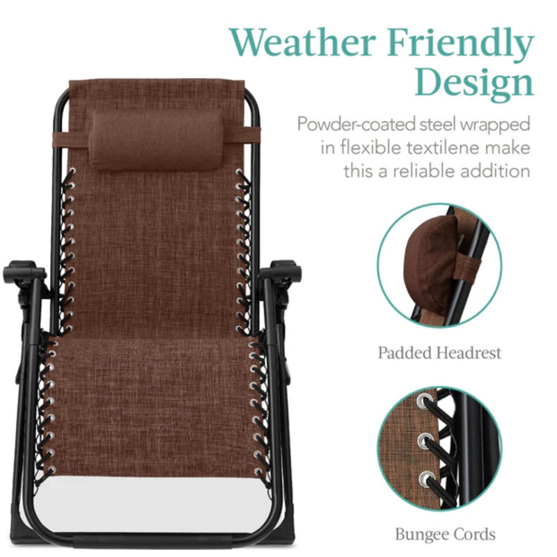 Oversized Zero Gravity Chair, Woodland Brown