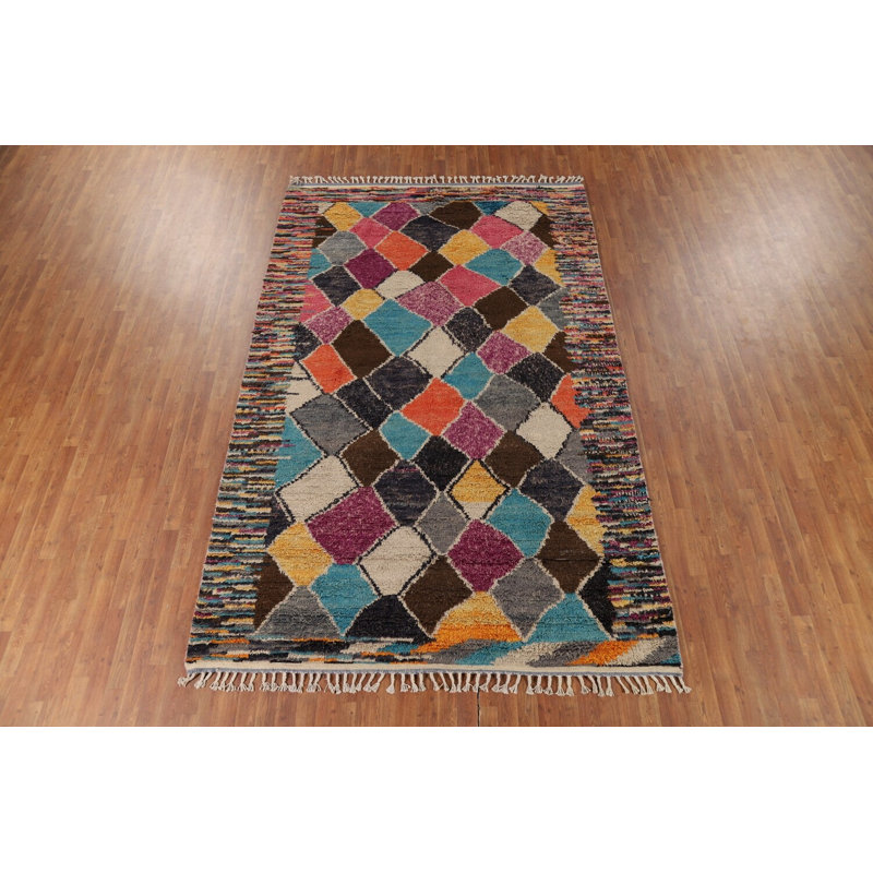 Colourful Plush Moroccan Oriental Area Rug 7x11