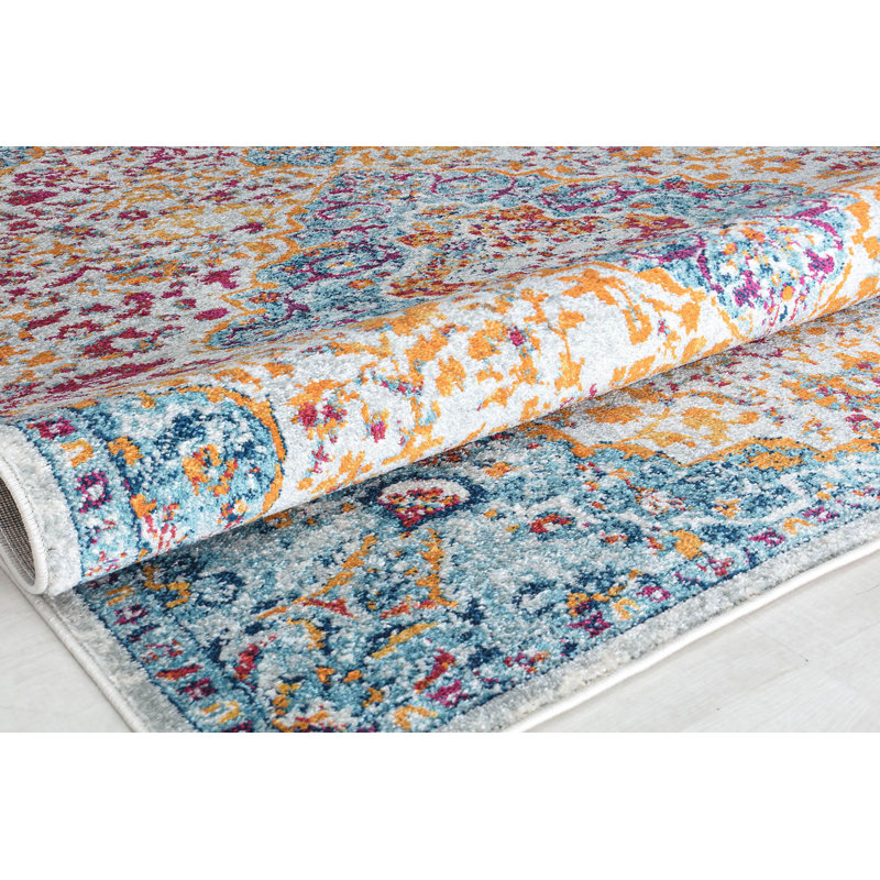 Tapis intérieur rétro Hailey, Tapis de couloir de 2 pi 6 po x 8 pi
