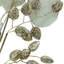 Glittered Winter Leaves Artificial Christmas Spray - 32" - White And Gold
