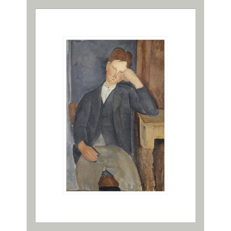 «The Young Apprentice» par Amedeo Modigliani, Amedeo Modigliani - Estampe numérique encadrée, 16.75" H x 12.88" W