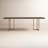 Remi Metal Base Dining Table - Brown