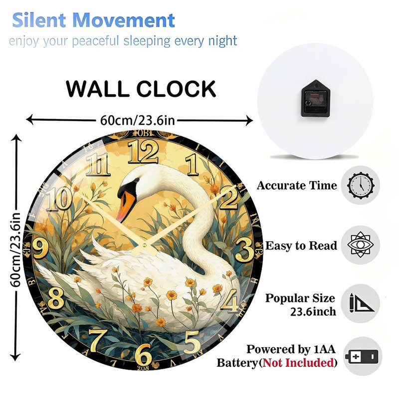 Horloge murale Swan