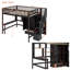 Lit mezzanine double avec bureau, bibliothèque, tiroirs et garde-robe, lit peu encombrant pour enfants et adolescents, blanc-423294390-423294393