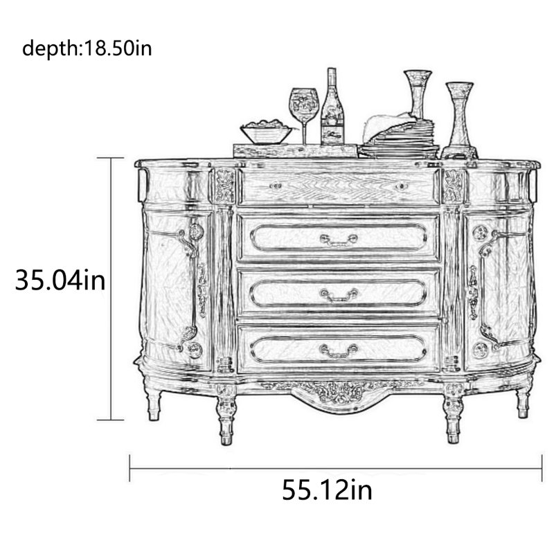 Buffet Abigai 55,12 po