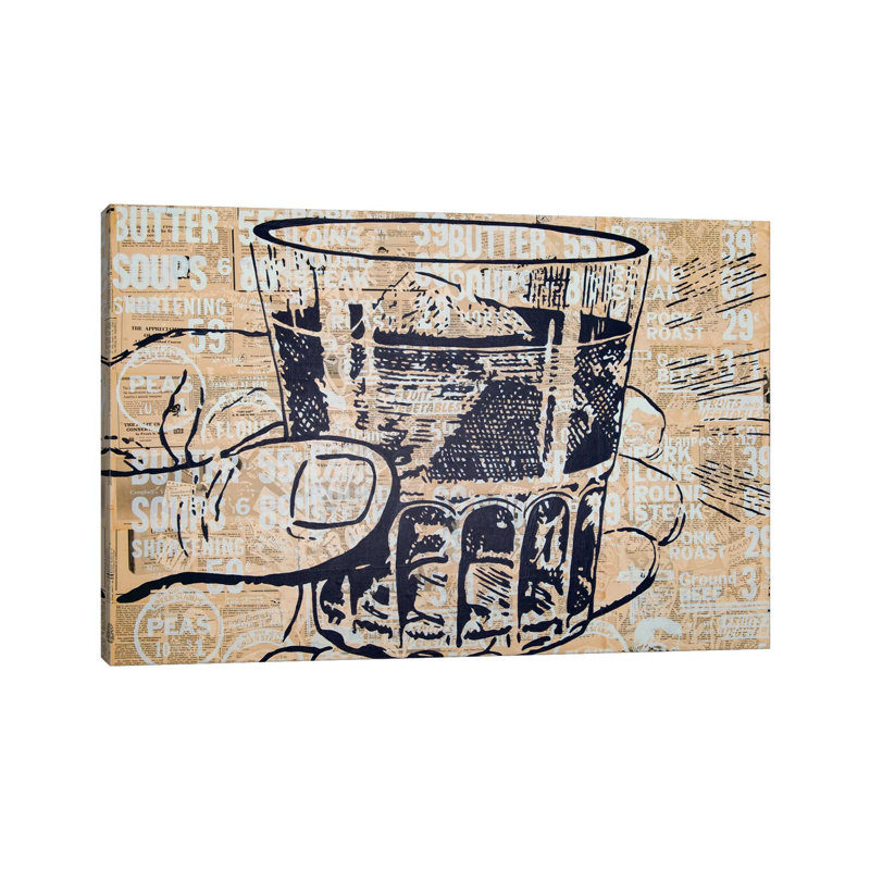 Sippin by Kyle Mosher - Print on Canvas, Wrapped Canvas, 20.32 cm H x 30.48 cm W