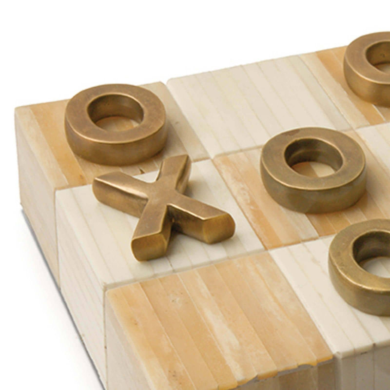 Tic Tac Toe Flat Board, Brass