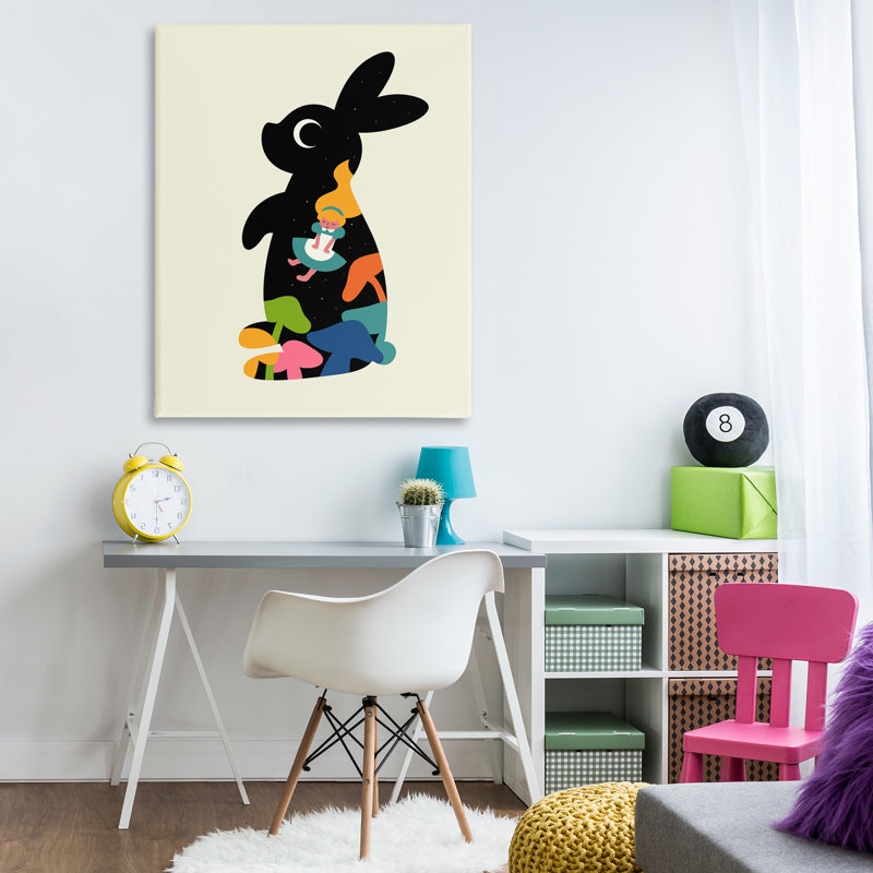 Alice Storey Themed Rabbit Canvas Wall Art, design by Andy Westface, 48" H x 36" W