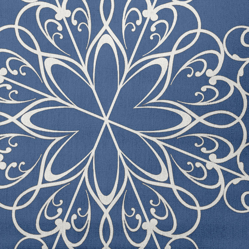 Geometric Reversible Throw Pillow, Blue, 16" x 16", No