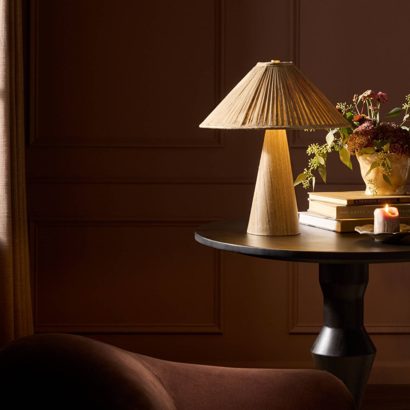 Cordelia Table Lamp-Natural Silk