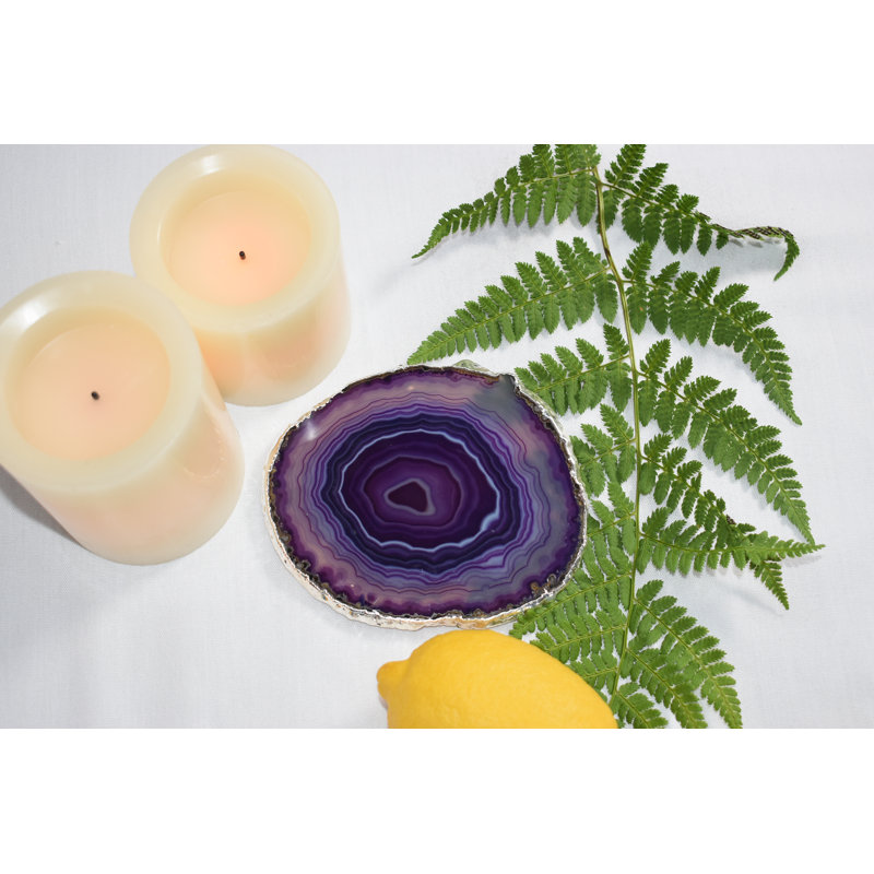 Sous-verre en agate, Mauve