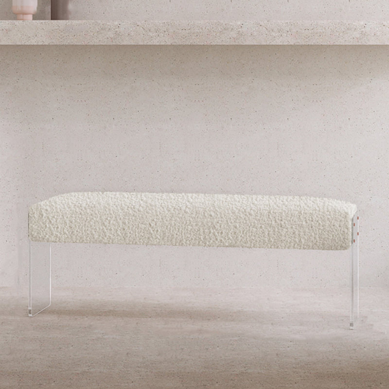 Tabouret en acrylique, H 17,72 po x l 48,03 po x P 11,42 po