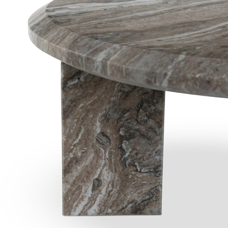 Dakota Nesting Coffee Table- Small-Dark Taupe Marble Solid