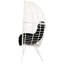 Élégante chaise de patio avec coussin en mousse confortable - salon de détente noir et blanc