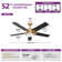 Mercer41 52" Ceiling Fan With Light Remote And APP Control