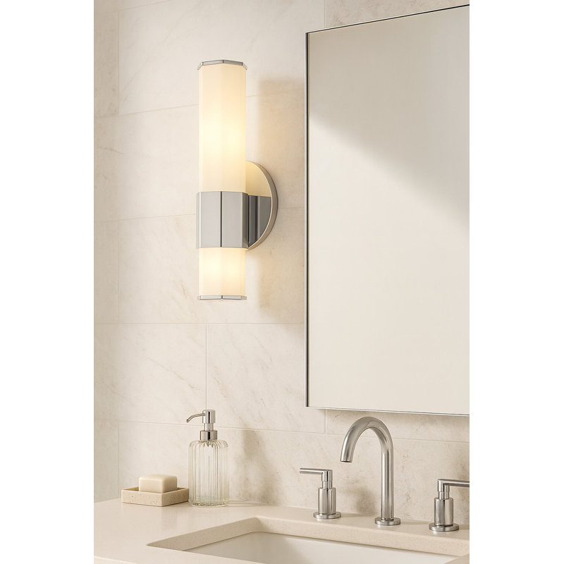 Belden Dimmable LED Bath Sconce, Polished Nickel