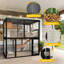 Catio en bois à 4 niveaux, grande enceinte intérieure pour chat, pour chats multiples, avec couvercle et rampe imperméables