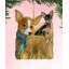 Ensemble d’ornement figurine suspendu en bois 3 pièces dogs