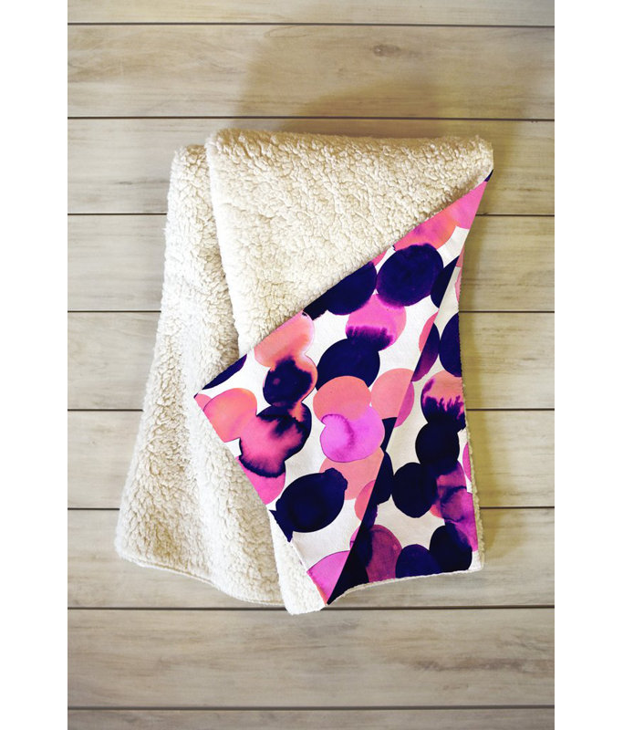 Couverture pâle spot gracie, L 60 po x l 50 po, Rose