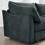 Canapé modulaire en L à 4 places avec repose-pieds mobile, accoudoirs en forme de croissant et coussins de dossier enveloppants