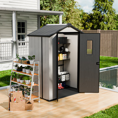 5 ft. W x 3 ft. D High-Density Polyethylene (Plastic) Outdoor Storage Shed