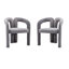 Ensemble de 2 chaises de salle à manger / d'appoint contemporaines en velours-281236306