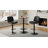  Modern Upholstered Swivel 26.2”H Faux Leather Adjustable Height Barstools with Footrest, for Bar, Kitchen, Dining Room-1439792110