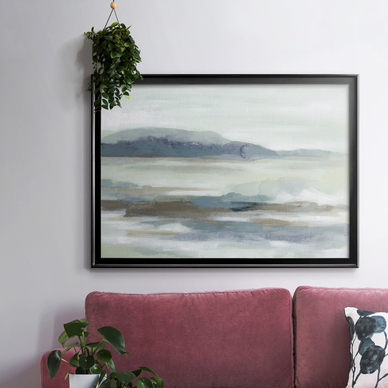 " Soft Shores II ", Black, 26" H x 38" W x 1.5" D