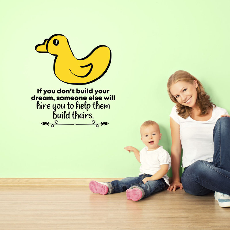 Décalcomanie murale « your dream Duck », H 20 po x l 20 po x P 0,05 po