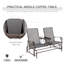 Chaise berçante d'extérieur en métal-317193241