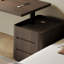 Bureau rectangulaire en bois manufacturé de couleur fumée + acier avec 3 tiroirs-1352397066-1352397071