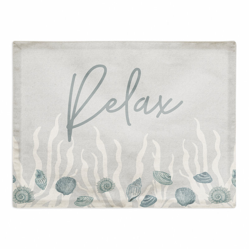 Napperon Aundrea, Blanc / bleu
