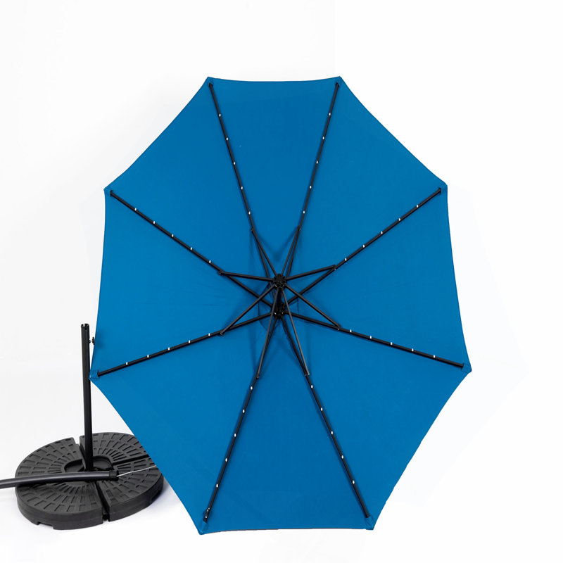 Parasol de marché à DEL 10 pi, Bleu très foncé