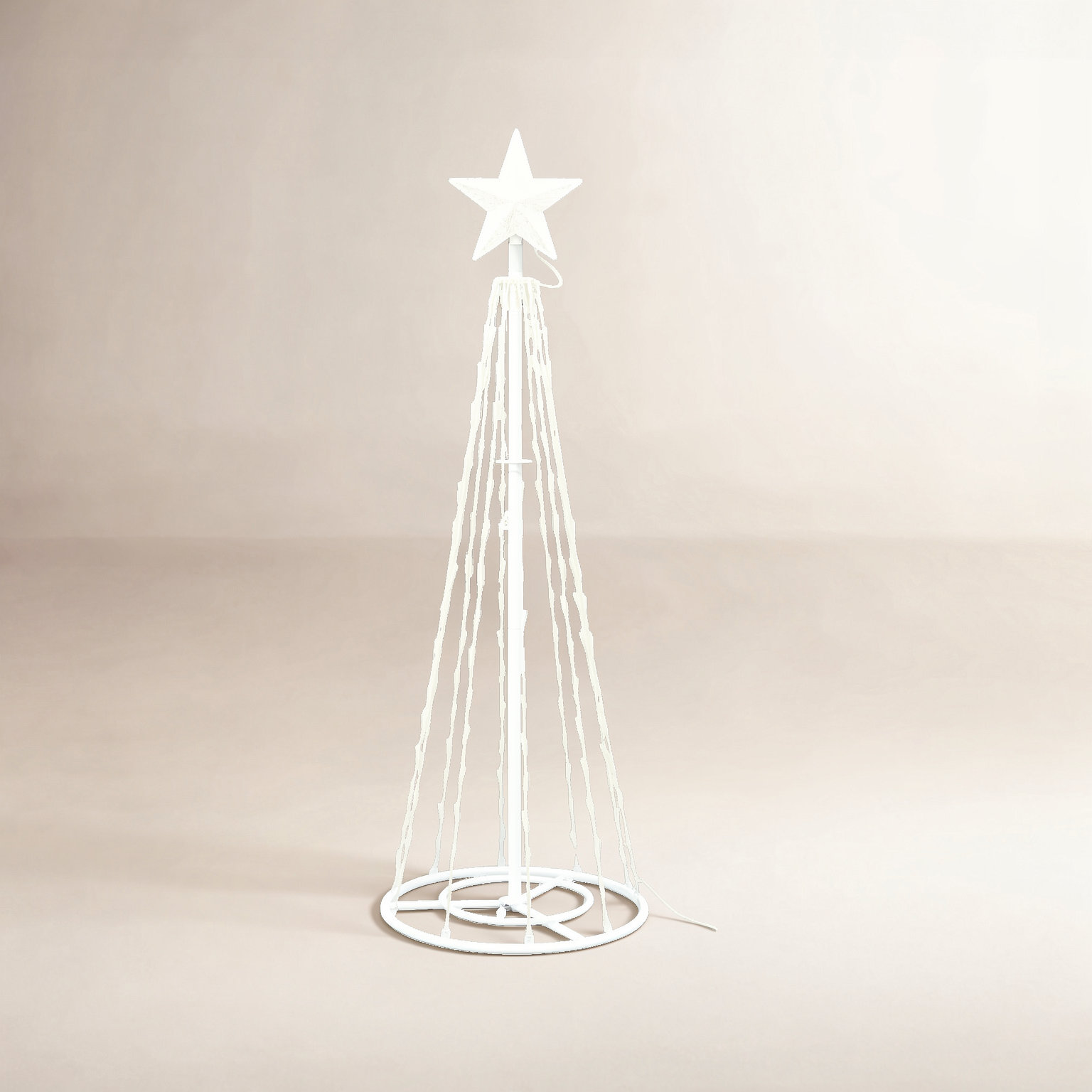 Lighted Christmas Tree Lawn Display, 86" H x 28" W x 28" D