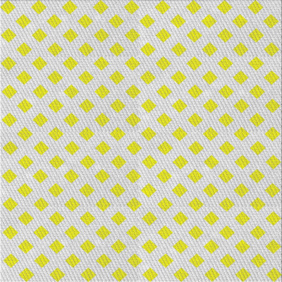 Blanc géométrique/jaune Tapis décoratif