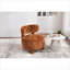 Fauteuil de chambre sans accoudoirs à dossier courbé, pour les espaces de coiffeuse de lecture de chambre à coucher, revêtement en fourrure beige, capacité de 250 lb