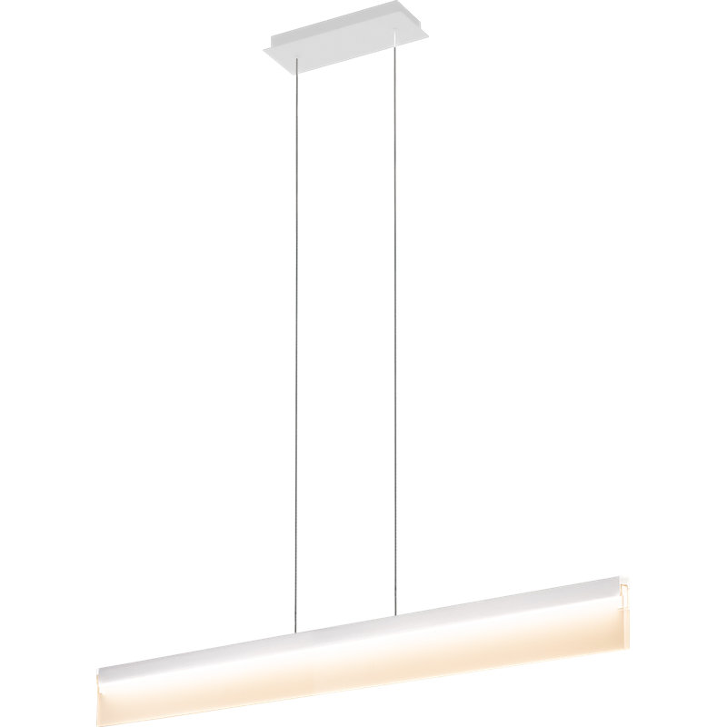 Luminaire suspendu 1 lumière DEL Dhanvi, Blanc mat