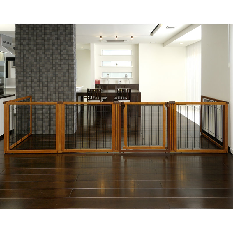Barrière / cage H6 convertible 6 panneaux Elite, Automne mat, H 31,5 po x l 135,8 po x P 33,7 po